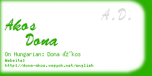 akos dona business card